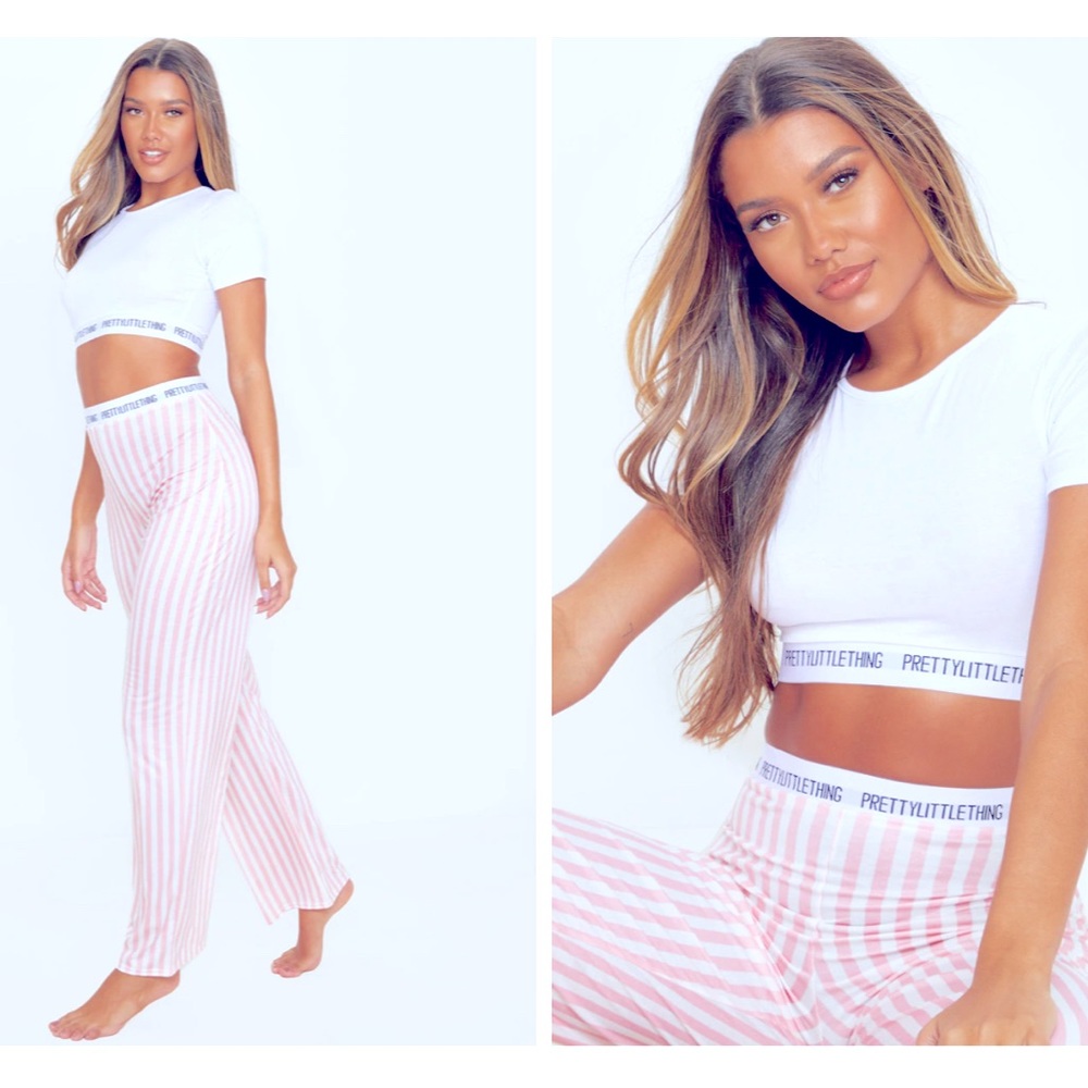 PLT Pink Stripe Pant Pj Set